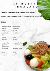 menu insalate