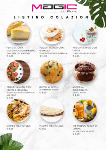 menu colazioni dolci
