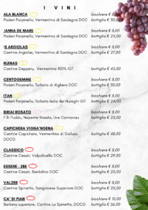 listino vini